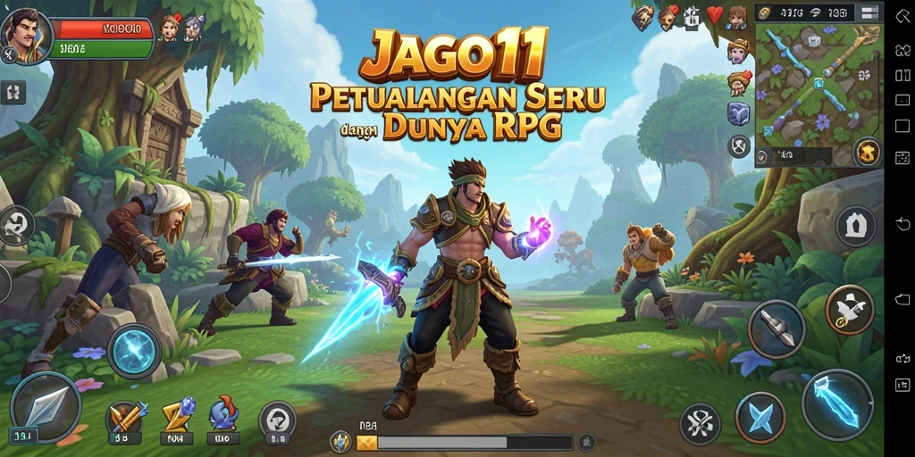 Screenshot utama JAGO11 menampilkan aksi pertempuran yang mendebarkan.