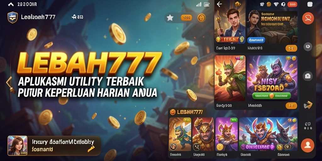 Tampilan utama LEBAH777 dengan fitur Utility yang lengkap.