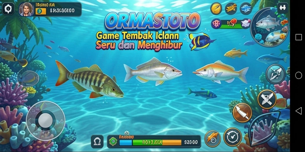 Gameplay seru menembak ikan di lautan.