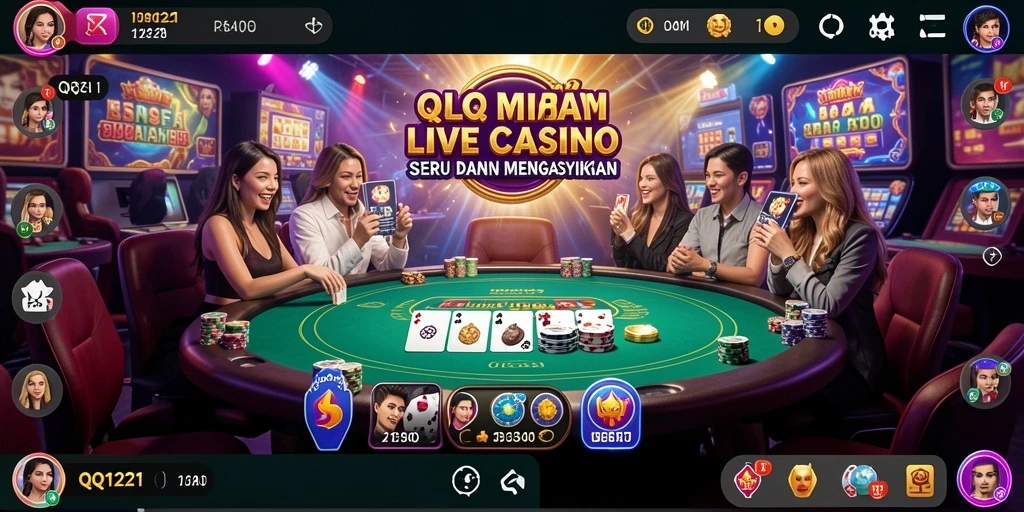 Tampilan gameplay menarik di aplikasi Live Casino QQ1221.