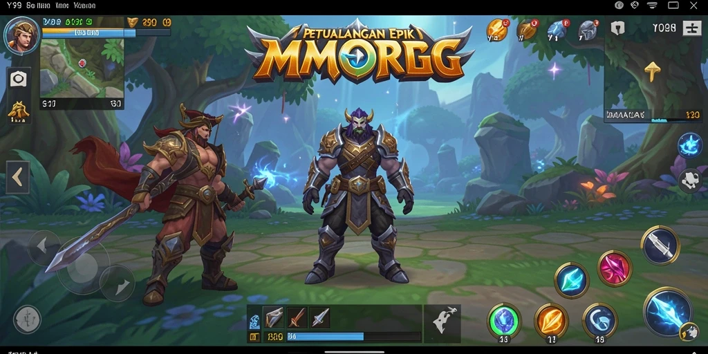 Screenshot utama Y89 menampilkan aksi seru dalam pertempuran MMORPG.